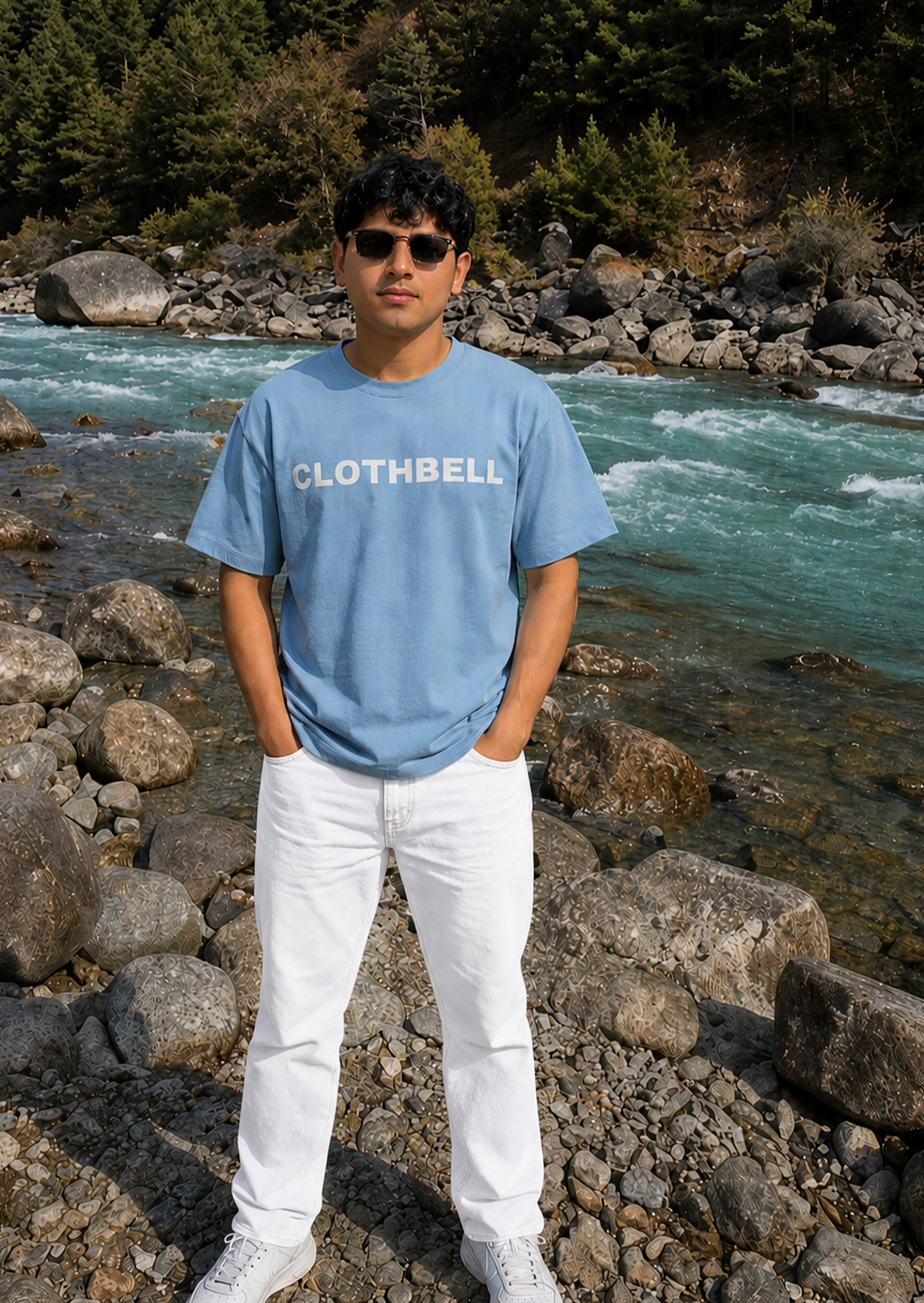 Chase Your Dream Sky Blue Oversized Tshirt