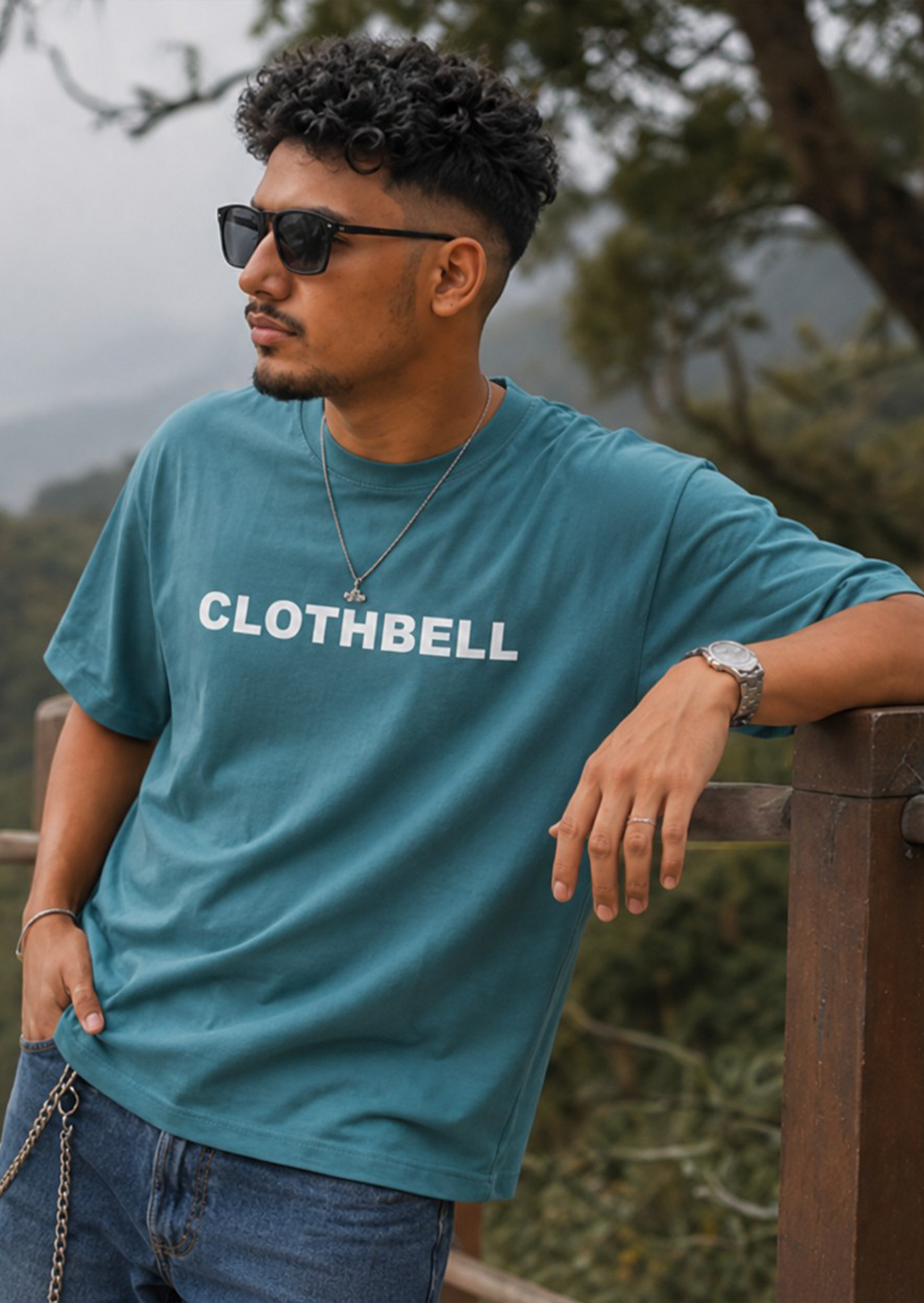 High Standards Teal Oversized Tshirt