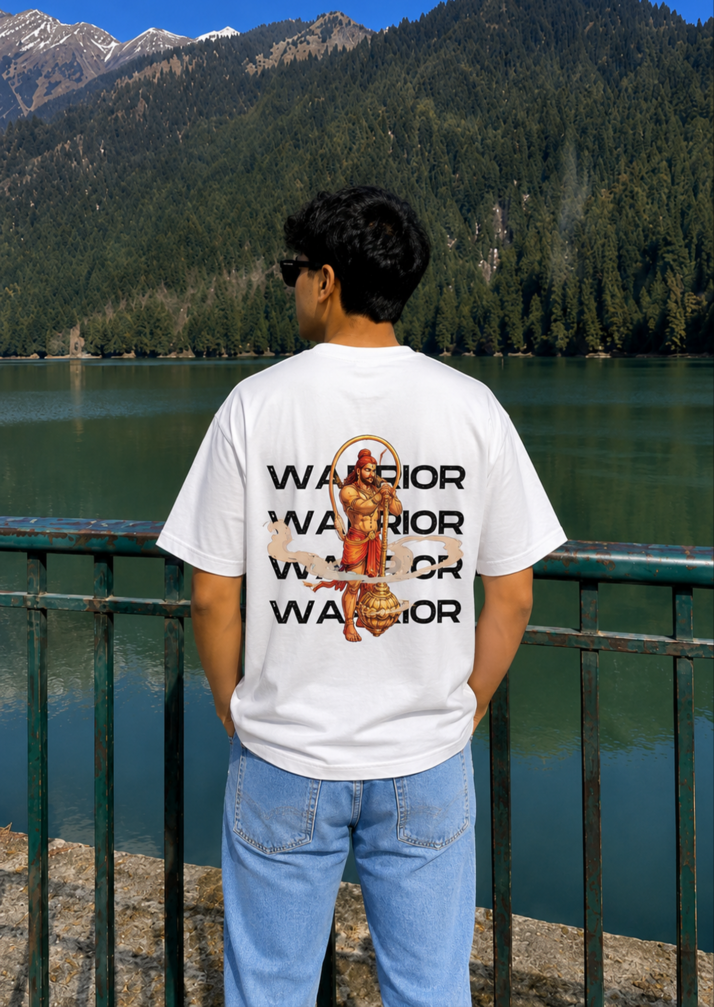 Warrior White Oversized Tshirt